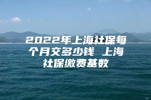 2022年上海社保每个月交多少钱 上海社保缴费基数