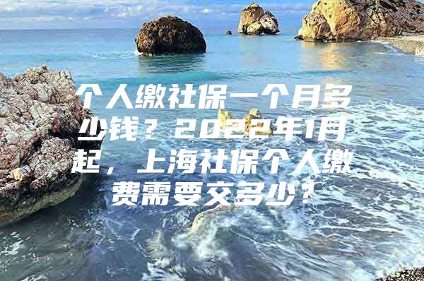 个人缴社保一个月多少钱？2022年1月起，上海社保个人缴费需要交多少？