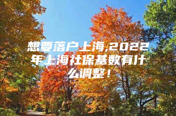 想要落户上海,2022年上海社保基数有什么调整！