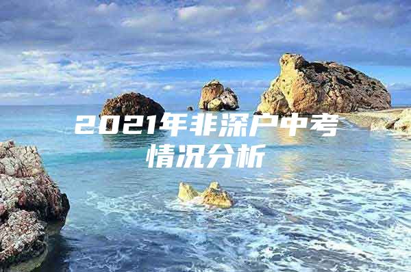 2021年非深户中考情况分析