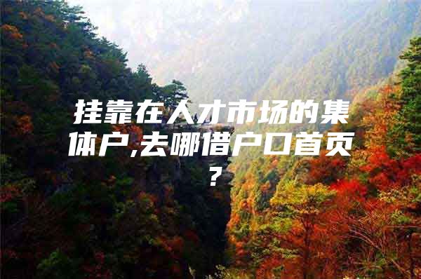 挂靠在人才市场的集体户,去哪借户口首页？