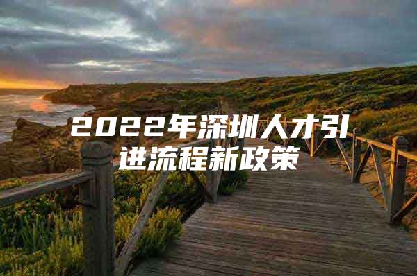 2022年深圳人才引进流程新政策