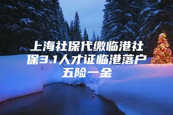 上海社保代缴临港社保3.1人才证临港落户五险一金