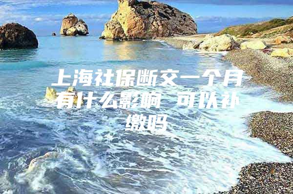 上海社保断交一个月有什么影响 可以补缴吗