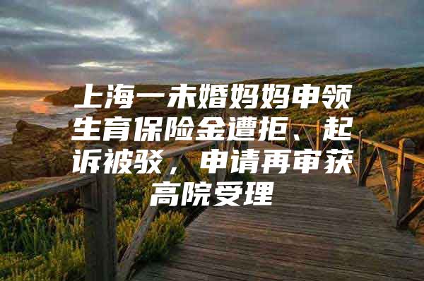 上海一未婚妈妈申领生育保险金遭拒、起诉被驳，申请再审获高院受理