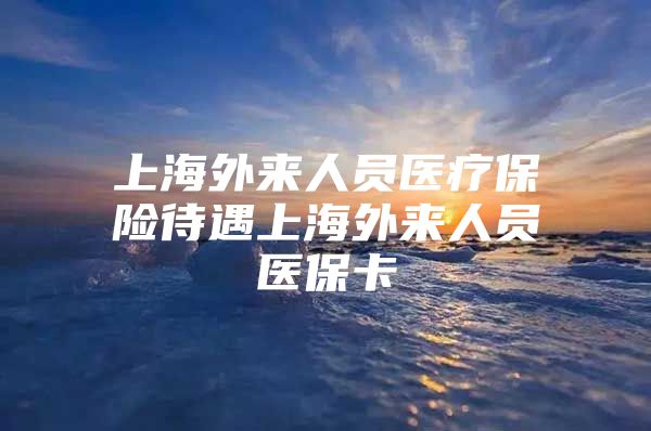 上海外来人员医疗保险待遇上海外来人员医保卡