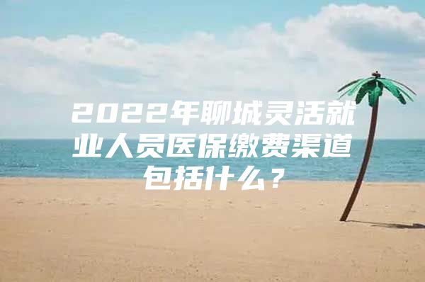 2022年聊城灵活就业人员医保缴费渠道包括什么？