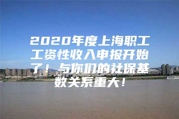 2020年度上海职工工资性收入申报开始了！与你们的社保基数关系重大！