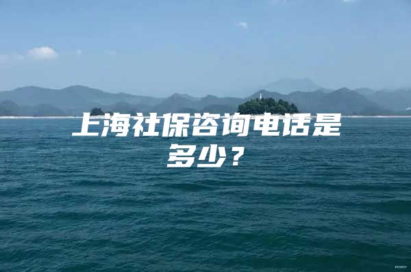 上海社保咨询电话是多少？