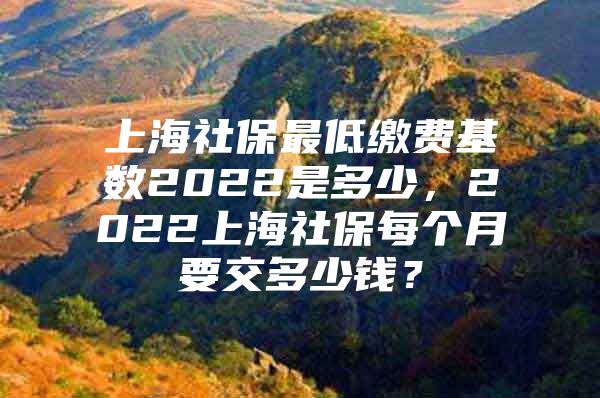 上海社保最低缴费基数2022是多少，2022上海社保每个月要交多少钱？