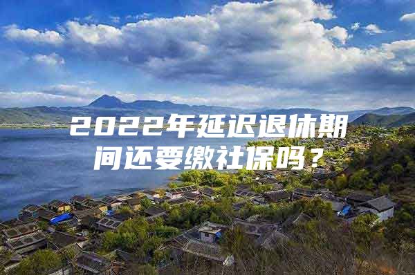 2022年延迟退休期间还要缴社保吗？