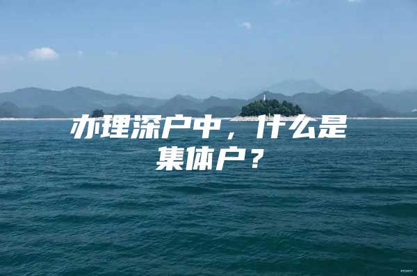 办理深户中，什么是集体户？