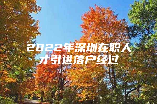 2022年深圳在职人才引进落户经过