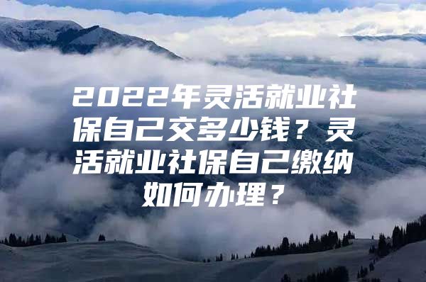 2022年灵活就业社保自己交多少钱？灵活就业社保自己缴纳如何办理？