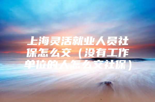 上海灵活就业人员社保怎么交（没有工作单位的人怎么交社保）