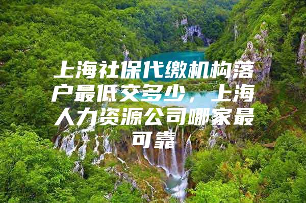 上海社保代缴机构落户最低交多少，上海人力资源公司哪家最可靠