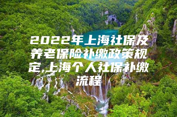 2022年上海社保及养老保险补缴政策规定,上海个人社保补缴流程