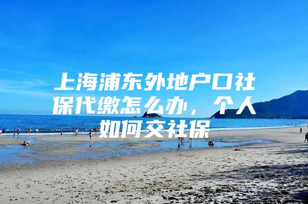 上海浦东外地户口社保代缴怎么办，个人如何交社保