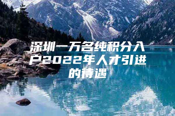 深圳一万名纯积分入户2022年人才引进的待遇