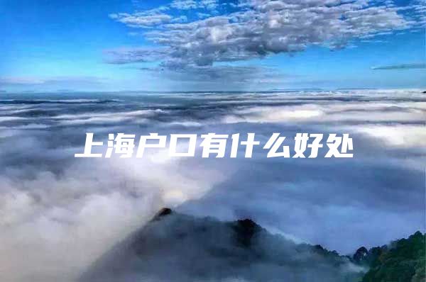 上海户口有什么好处