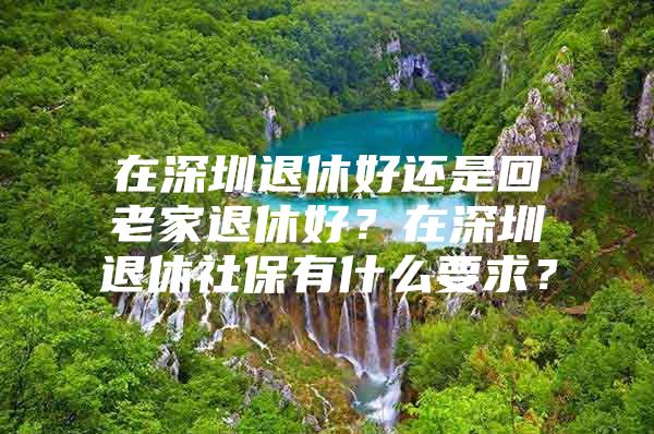 在深圳退休好还是回老家退休好？在深圳退休社保有什么要求？