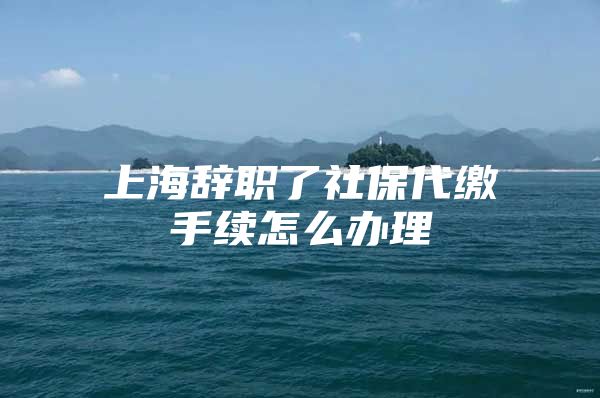 上海辞职了社保代缴手续怎么办理