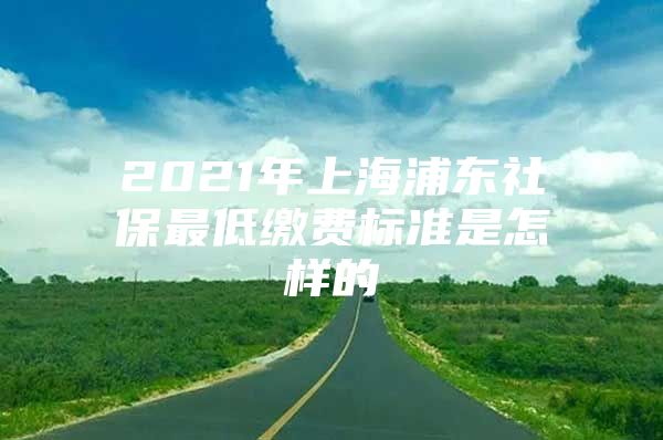 2021年上海浦东社保最低缴费标准是怎样的