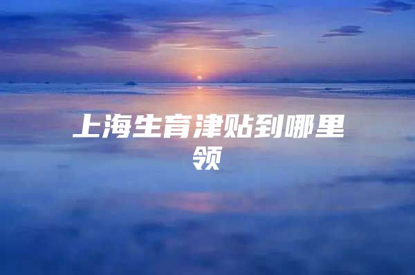 上海生育津贴到哪里领