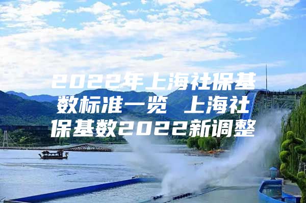 2022年上海社保基数标准一览 上海社保基数2022新调整