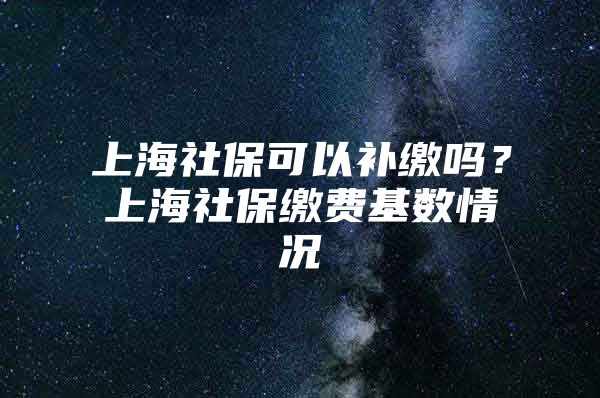 上海社保可以补缴吗？上海社保缴费基数情况