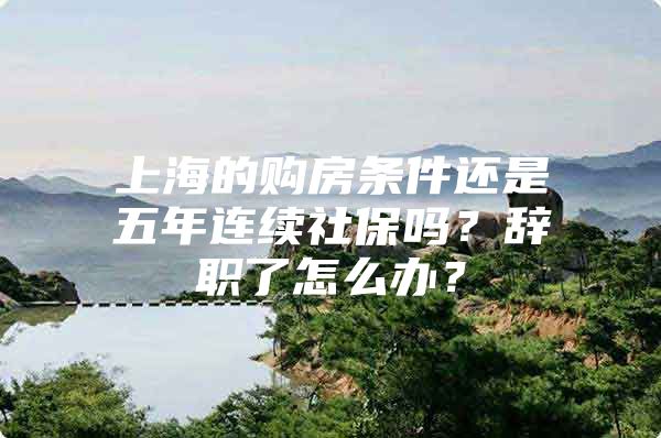 上海的购房条件还是五年连续社保吗？辞职了怎么办？