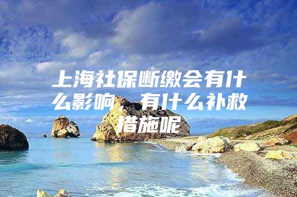 上海社保断缴会有什么影响，有什么补救措施呢