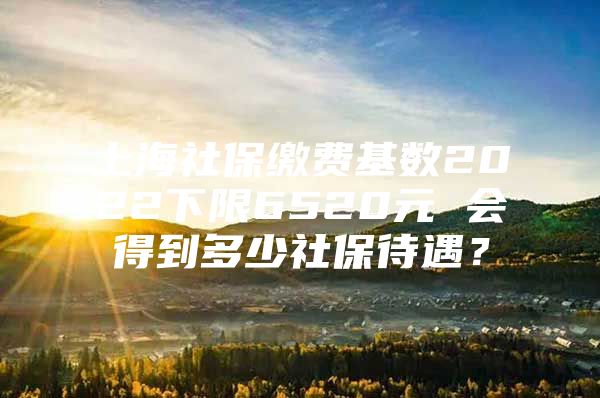 上海社保缴费基数2022下限6520元 会得到多少社保待遇？