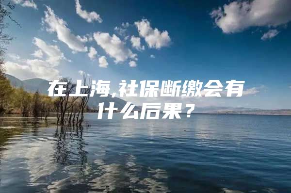 在上海,社保断缴会有什么后果？