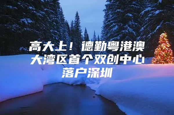 高大上！德勤粤港澳大湾区首个双创中心落户深圳