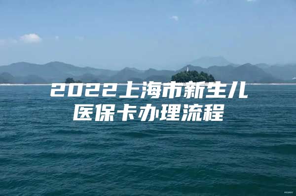 2022上海市新生儿医保卡办理流程