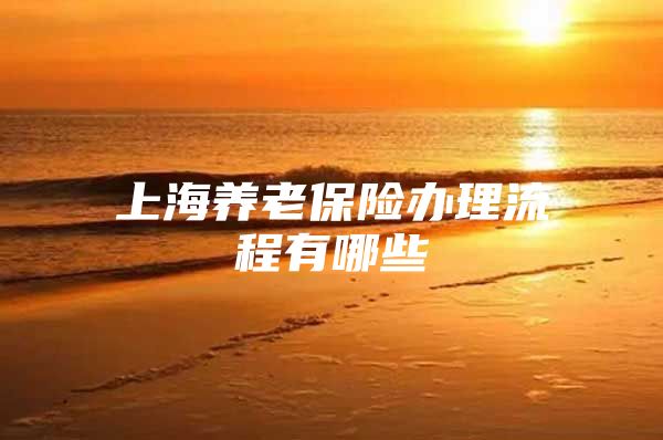 上海养老保险办理流程有哪些