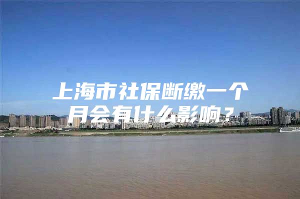 上海市社保断缴一个月会有什么影响？