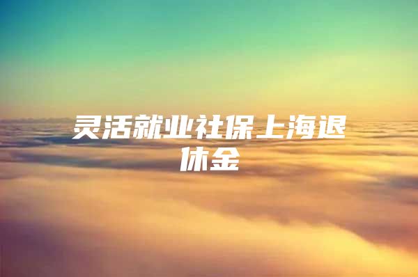 灵活就业社保上海退休金