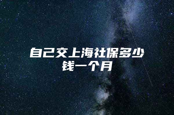 自己交上海社保多少钱一个月