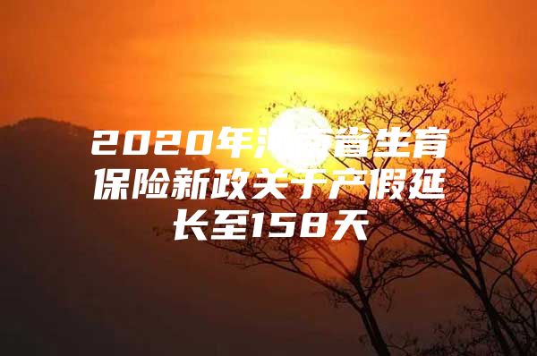 2020年河南省生育保险新政关于产假延长至158天