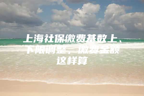 上海社保缴费基数上、下限调整，缴费金额这样算→