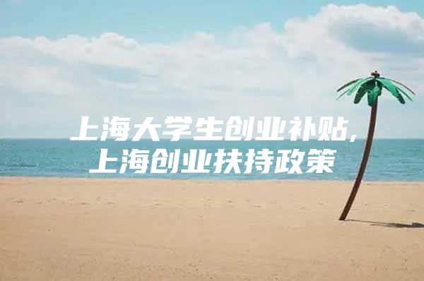 上海大学生创业补贴,上海创业扶持政策